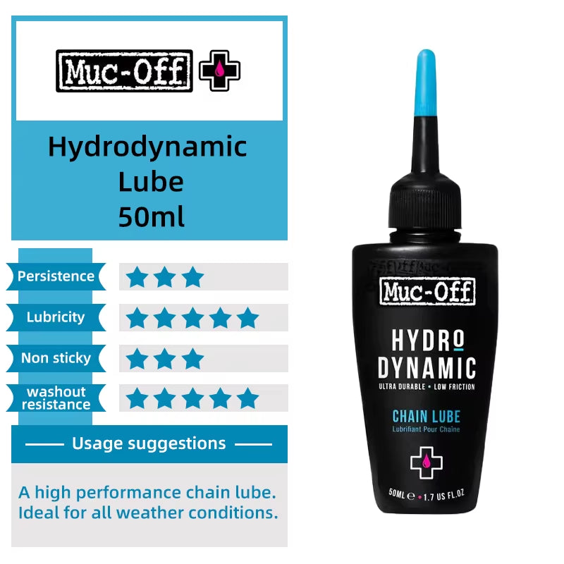 Muc-Off Bicycle Chain Lubricant Ceramic Wax / Dry / Hydro Dynamic Chain Lube Long Lasting Oil Bike Gear Lubricant Lube 50/120Ml