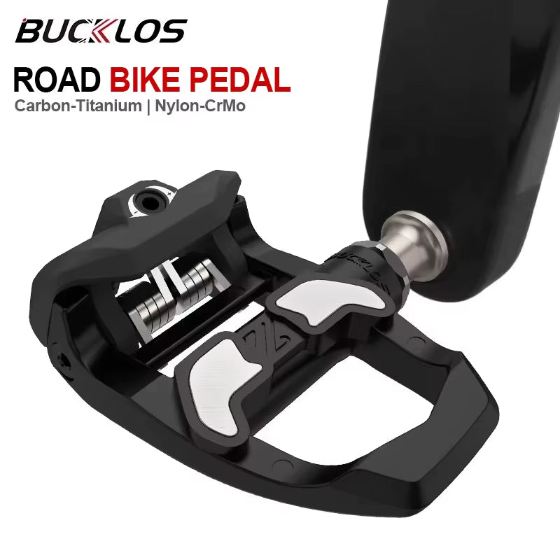 Bike Pedals Road Bicycle Clipless Pedals Carbon Nylon Ultralight Self-Locking Platform Pedals for Gravel Cycling Parts