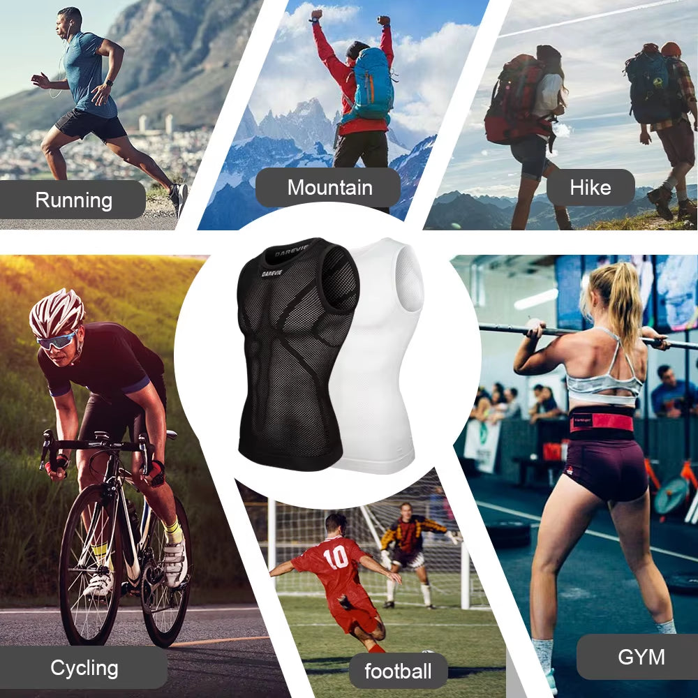 Cycling Jersey Seamless Compression Tight Men'S Cycling Jersey Breathable High Elastic Fishnet Shirt Cycling Clothing