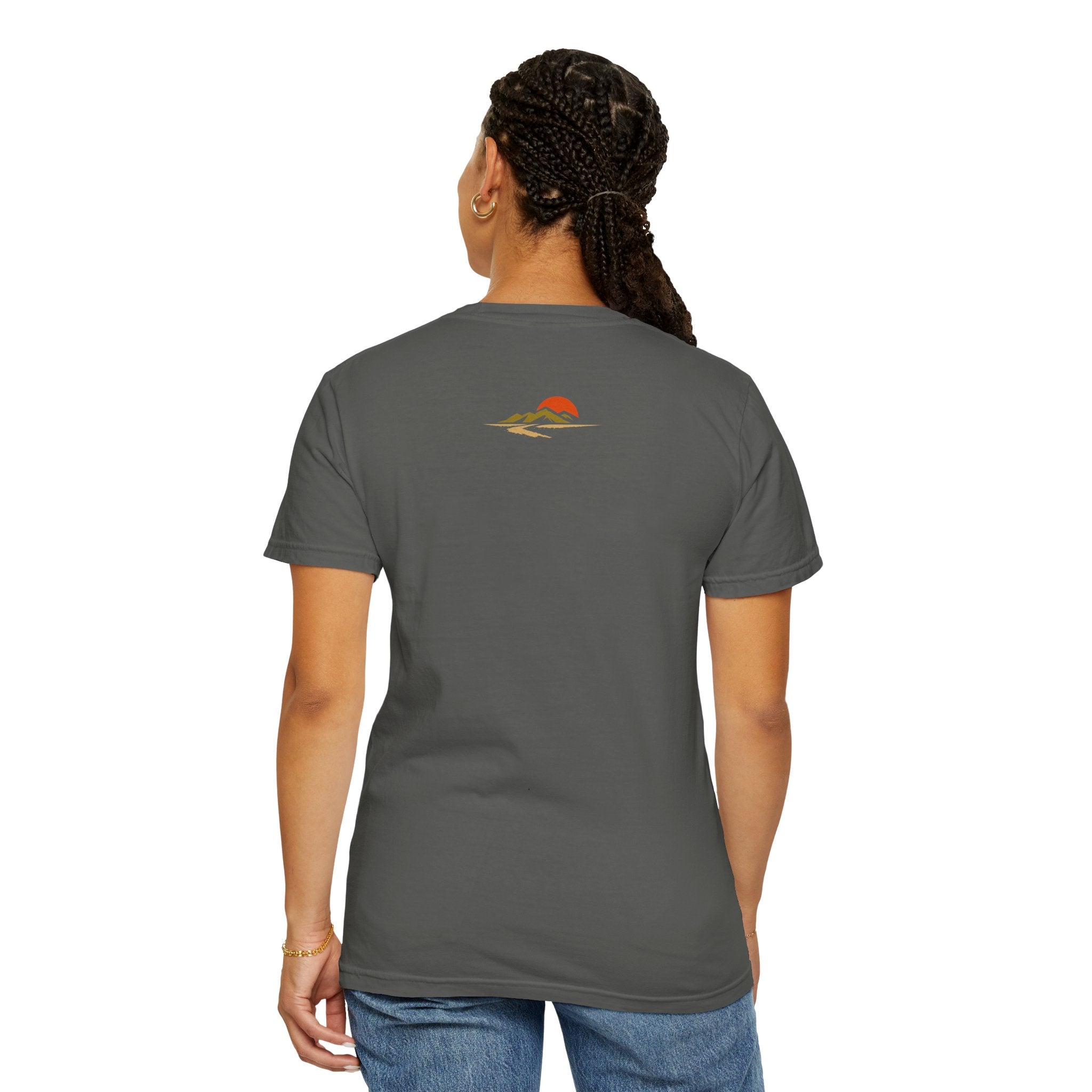 Dustline Cycling T-Shirt — Mountain Ride Graphic Tee ("Respect the ride. Trust the gear.")