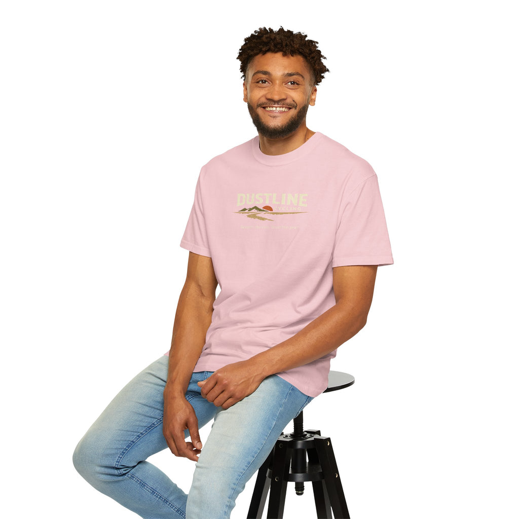 Dustline Cycling T-Shirt — Mountain Ride Graphic Tee ("Respect the ride. Trust the gear.")