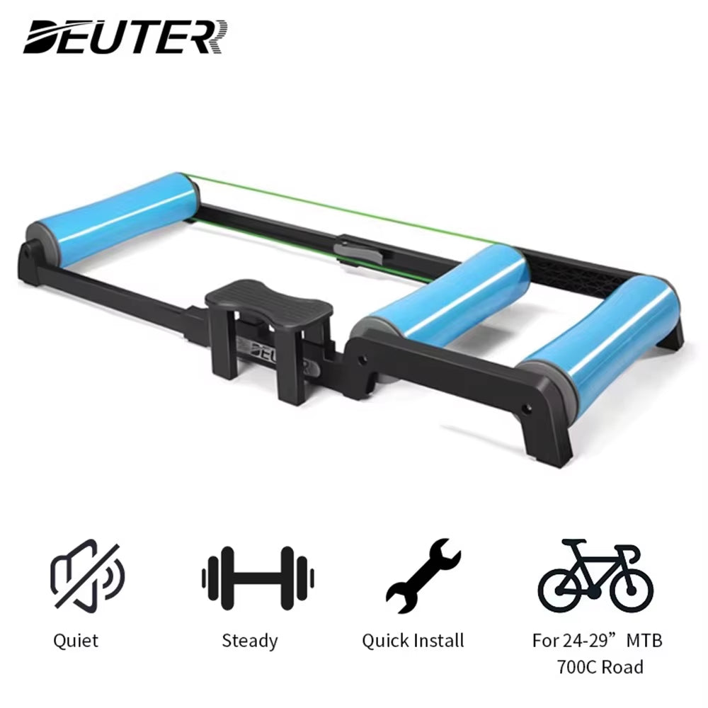 Bike Roller Trainer MTB Road Cycling Platform Trainer Adjustable Riding Platform Aluminium Alloy Mute Indoor Exercise Home Gym