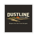 Dustline Cycling Sticker — Vintage Mountain Bike Logo ("Respect the ride. Trust the gear.")