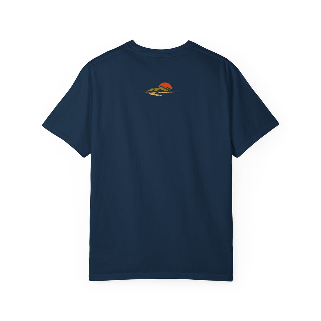 Dustline Cycling T-Shirt — Mountain Ride Graphic Tee ("Respect the ride. Trust the gear.")