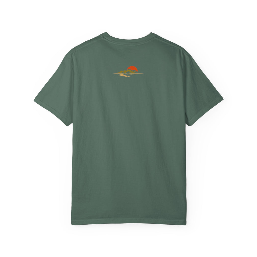 Dustline Cycling T-Shirt — Mountain Ride Graphic Tee ("Respect the ride. Trust the gear.")