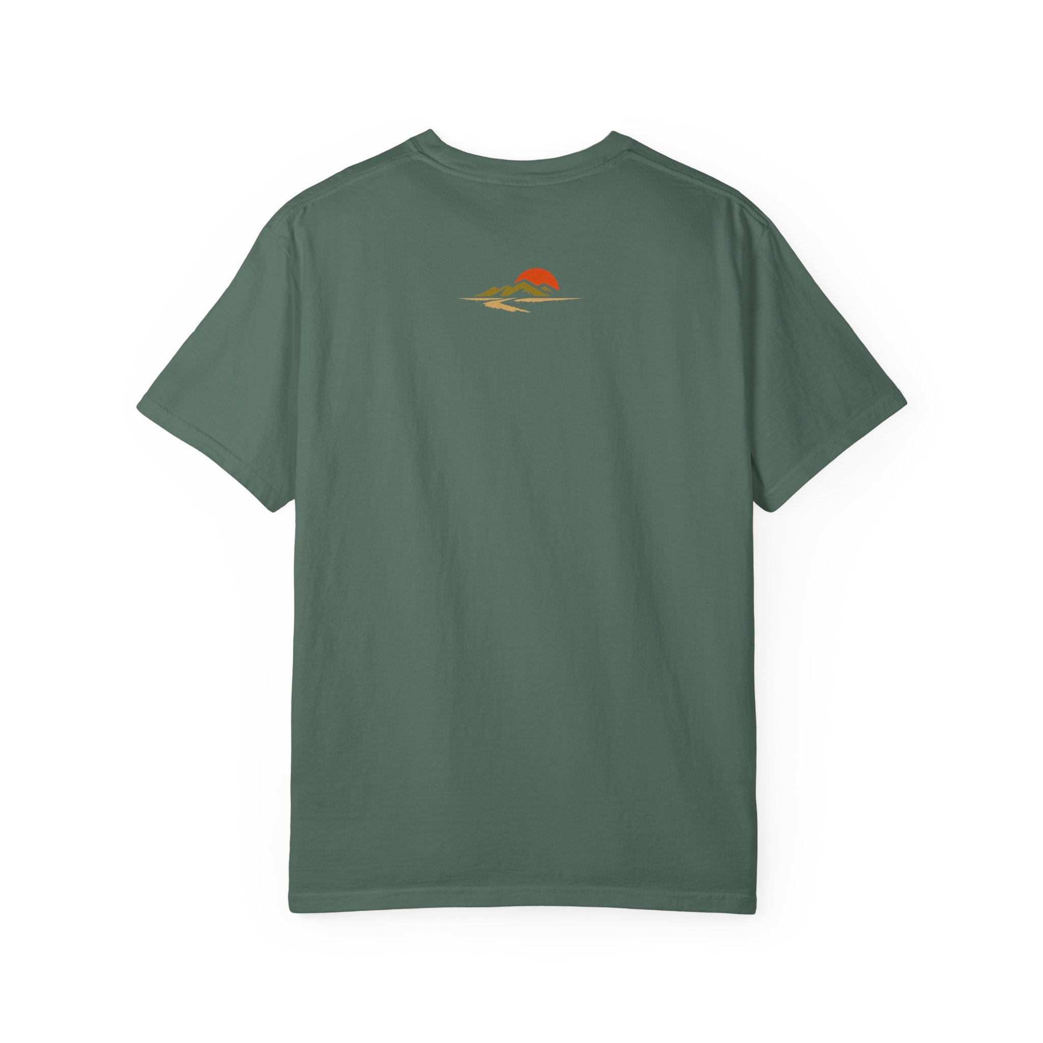 Dustline Cycling T-Shirt — Mountain Ride Graphic Tee ("Respect the ride. Trust the gear.")