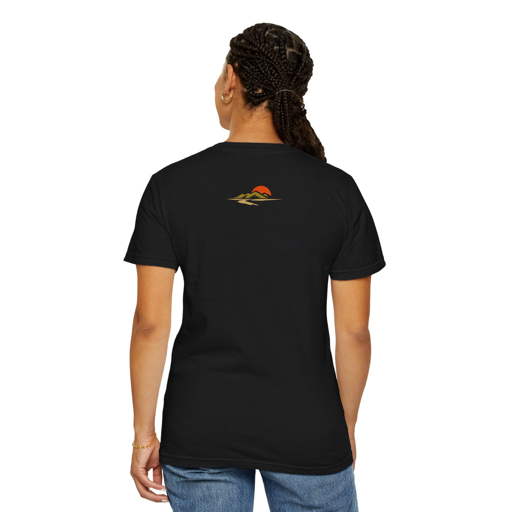 Dustline Cycling T-Shirt — Mountain Ride Graphic Tee ("Respect the ride. Trust the gear.")