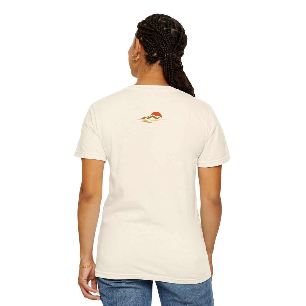 Dustline Cycling T-Shirt — Mountain Ride Graphic Tee ("Respect the ride. Trust the gear.")