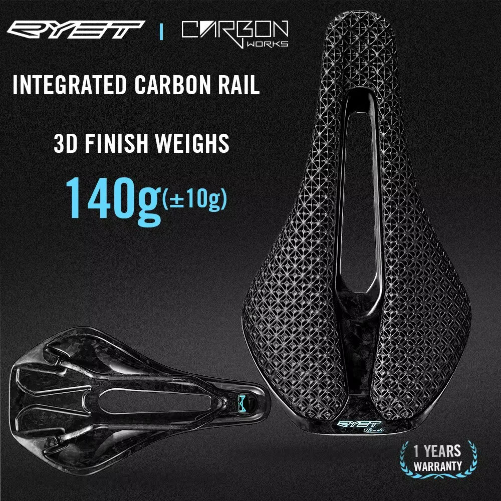 3D Printed Bicycle Saddle Ultralight Carbon Saddle 140Mm 105G Bike Saddle for MTB Gravel Road Bike Seat Cycling Parts