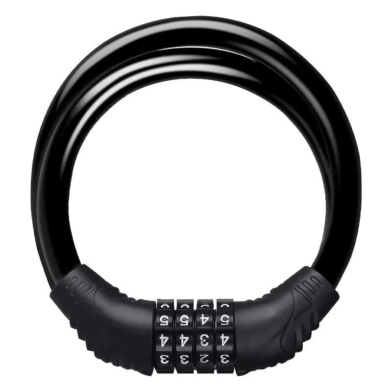 Bike Lock Mountain Bike Portable Security 4-Digit Code Bike Lock for Bicycle Motorcycle Scooter