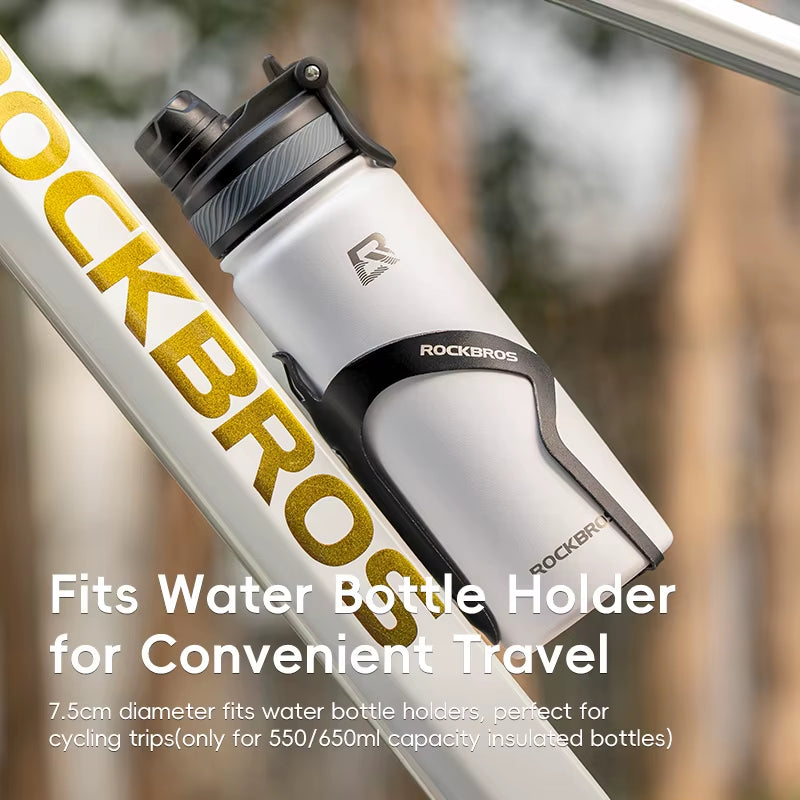 ROCKBROS Cycling Water Bottle Thermal Drinkware Vacuum Flasks & Thermoses Bottle 500Ml 650Ml 1000Ml 1200Ml Cycling Water Bottle