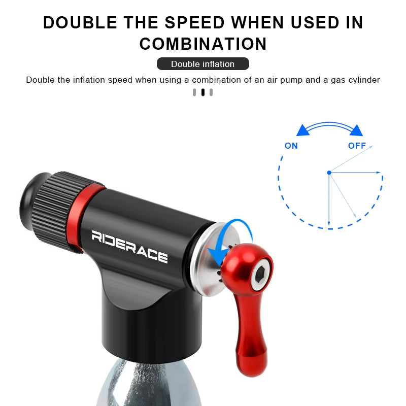 Bicycle CO2 Pump Mini Portable Hand Cycling Tire Tube Inflator Aluminum Alloy Bike Air Pump Schrader Presta Valve AV FV