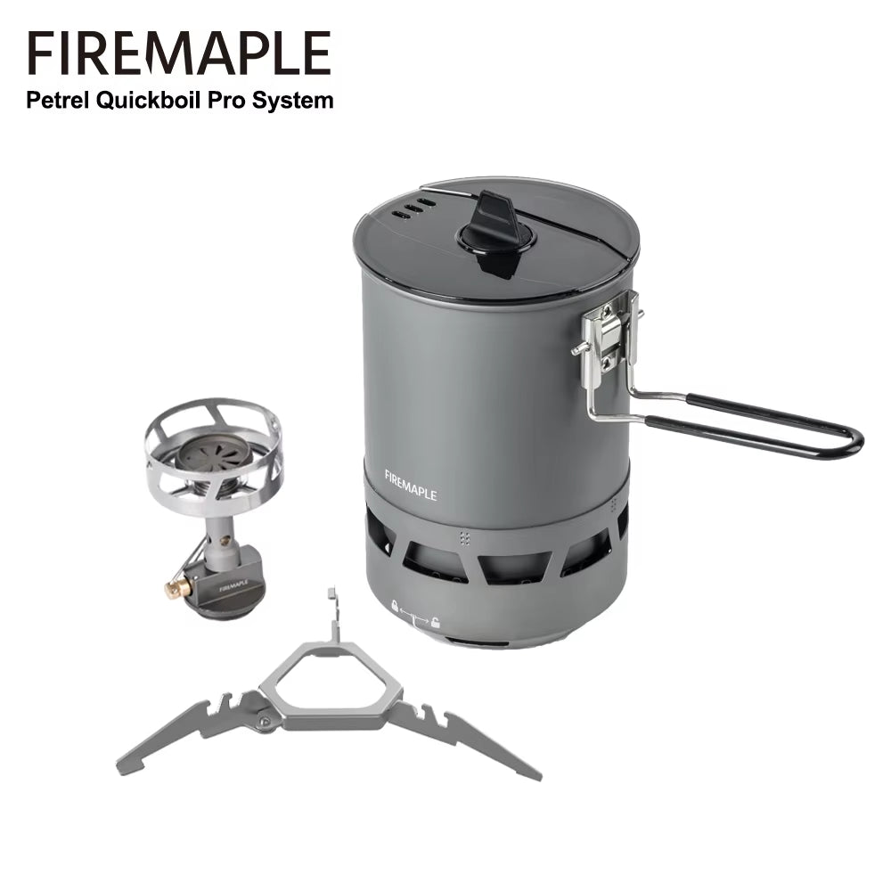 Petrel Quickboil Pro System Ultralight Cooking System Portable Lightweight Outdoor Backpacking Gas Stove for Camping