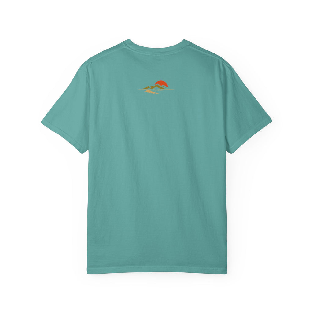 Dustline Cycling T-Shirt — Mountain Ride Graphic Tee ("Respect the ride. Trust the gear.")