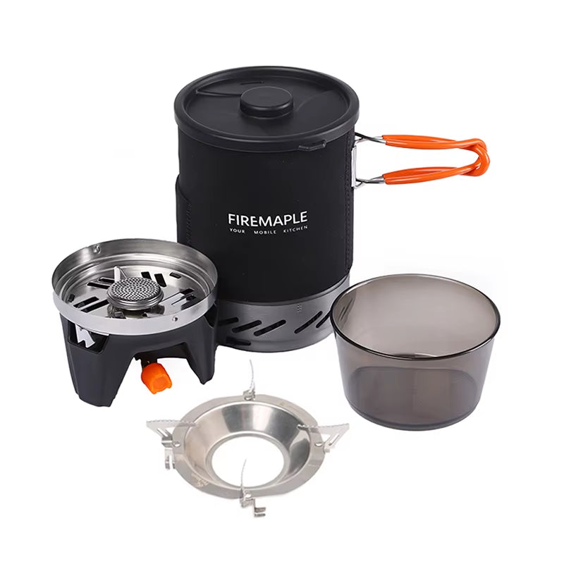 Fire Maple Star X1 Camping Stoves Outdoor Hiking Cooking System with Stove Heat Exchanger Pot Bowl Portable Gas Burners FMS-X1