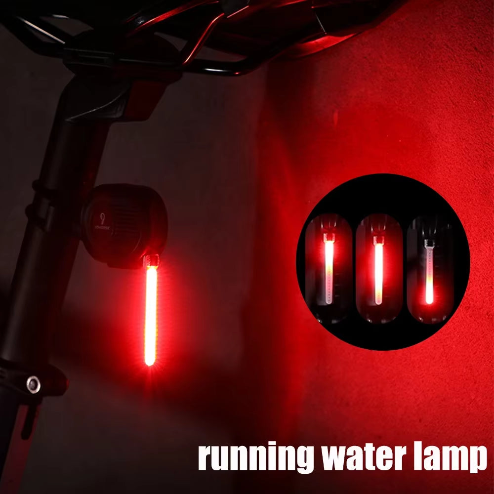 Bicycle Tail Light,Mountain Road Rear Bike Light,Bike Running Water Light,Usb Charging LED Light for Bike,Riding Equipment