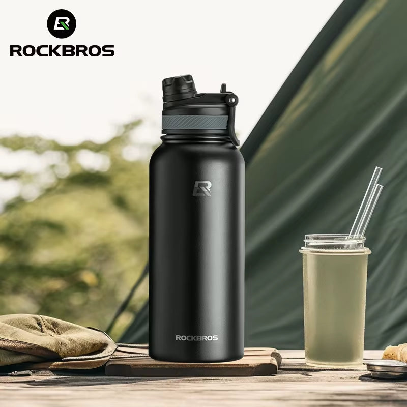 ROCKBROS Cycling Water Bottle Thermal Drinkware Vacuum Flasks & Thermoses Bottle 500Ml 650Ml 1000Ml 1200Ml Cycling Water Bottle