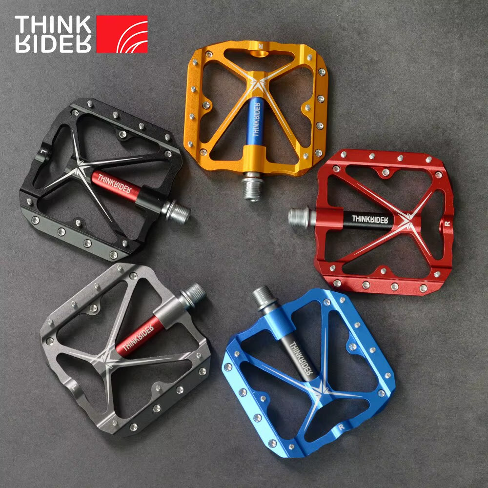 Thinkrider Flat Bike Pedals MTB Road 3 Sealed Bearings Bicycle Pedals Mountain Bike Pedals Wide Platform Accessories Part