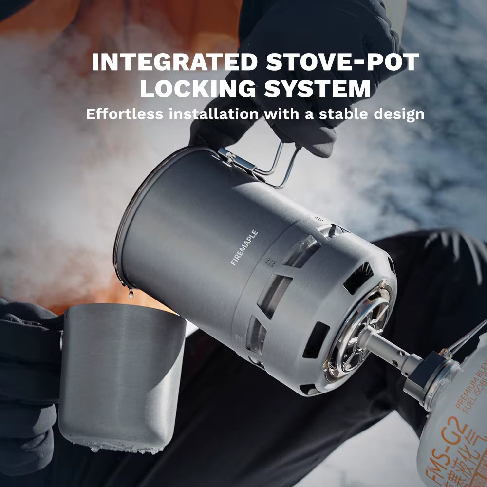 Petrel Quickboil Pro System Ultralight Cooking System Portable Lightweight Outdoor Backpacking Gas Stove for Camping