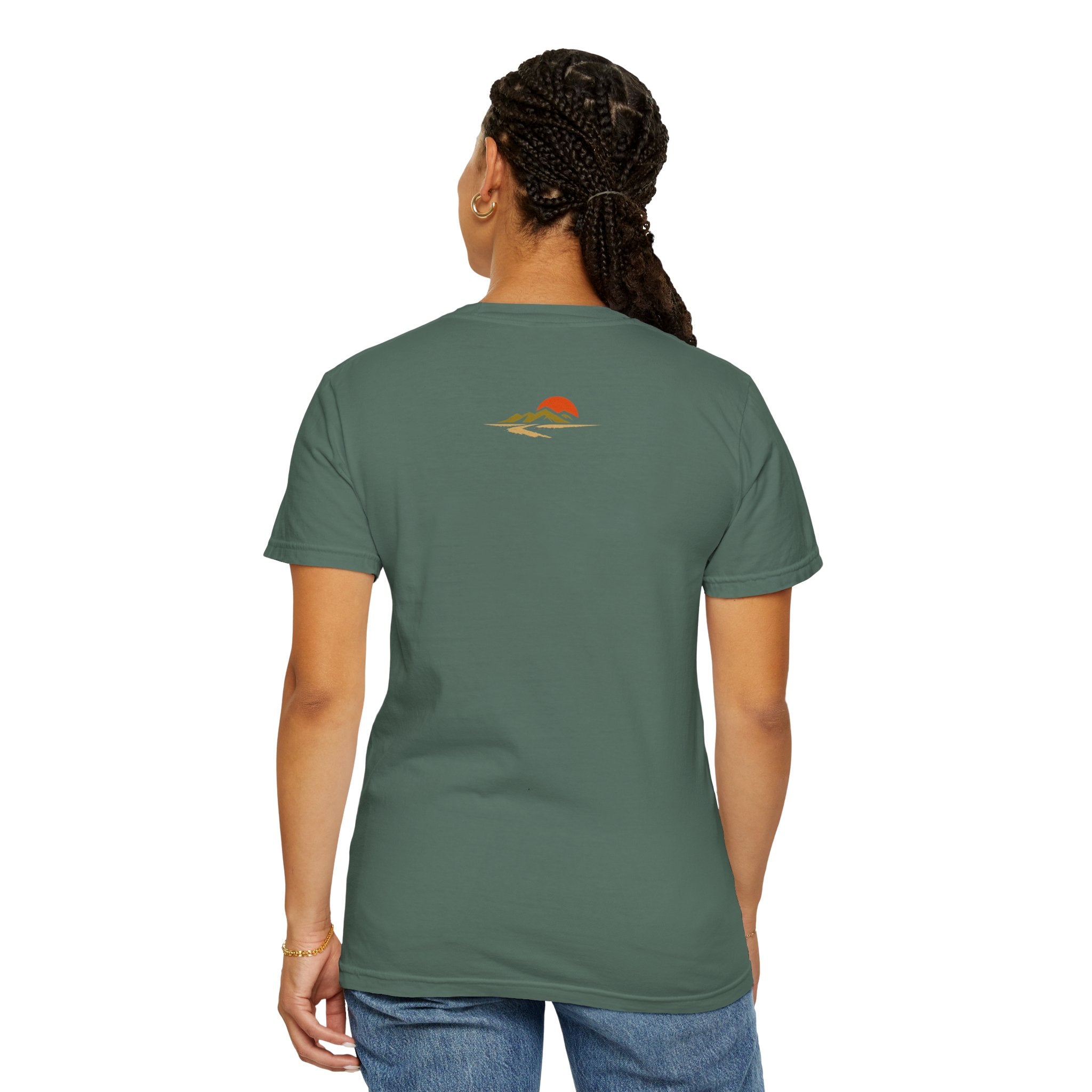 Dustline Cycling T-Shirt — Mountain Ride Graphic Tee ("Respect the ride. Trust the gear.")
