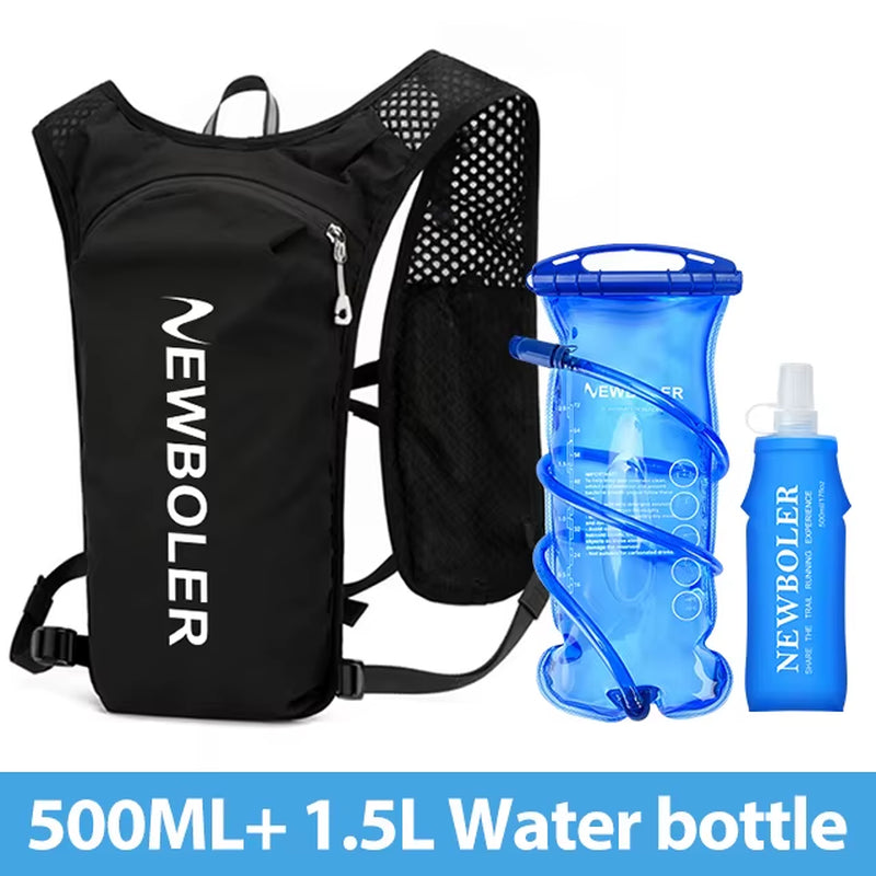 Trail Running Backpack 5L Ultra Lightweight Hydration Vest Breathable Functional Pack for Marathon Cycling Hiking