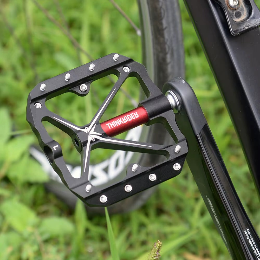Thinkrider Flat Bike Pedals MTB Road 3 Sealed Bearings Bicycle Pedals Mountain Bike Pedals Wide Platform Accessories Part