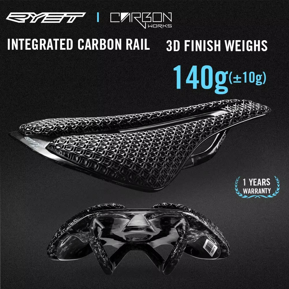 3D Printed Bicycle Saddle Ultralight Carbon Saddle 140Mm 105G Bike Saddle for MTB Gravel Road Bike Seat Cycling Parts