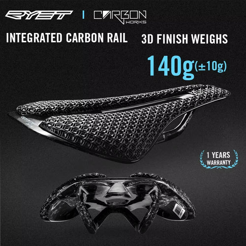 3D Printed Bicycle Saddle Ultralight Carbon Saddle 140Mm 105G Bike Saddle for MTB Gravel Road Bike Seat Cycling Parts