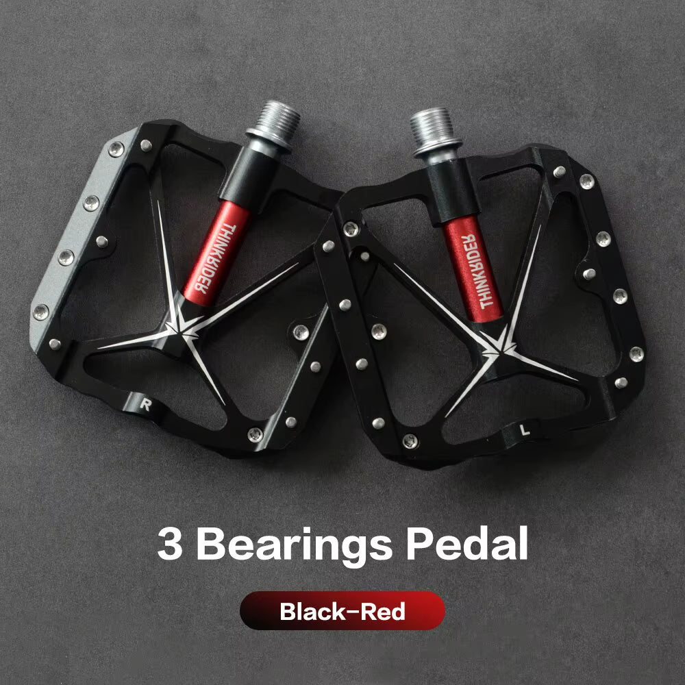 Thinkrider Flat Bike Pedals MTB Road 3 Sealed Bearings Bicycle Pedals Mountain Bike Pedals Wide Platform Accessories Part