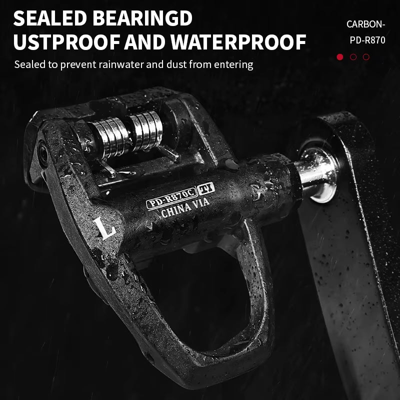 Bike Pedals Road Bicycle Clipless Pedals Carbon Nylon Ultralight Self-Locking Platform Pedals for Gravel Cycling Parts
