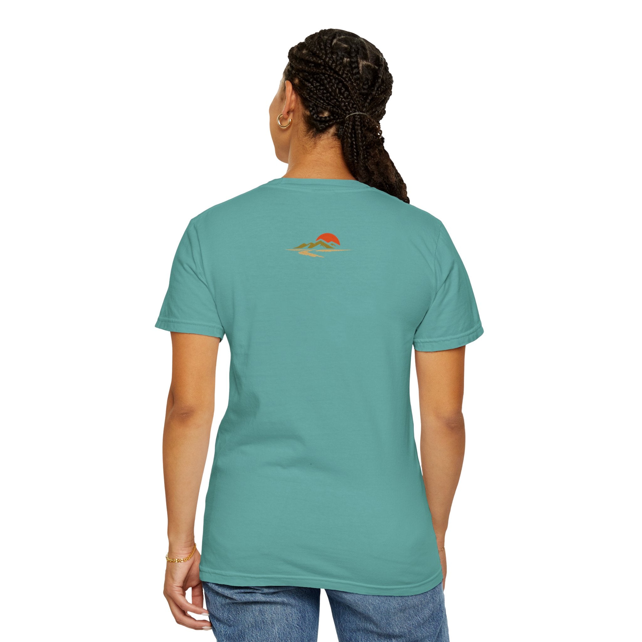 Dustline Cycling T-Shirt — Mountain Ride Graphic Tee ("Respect the ride. Trust the gear.")