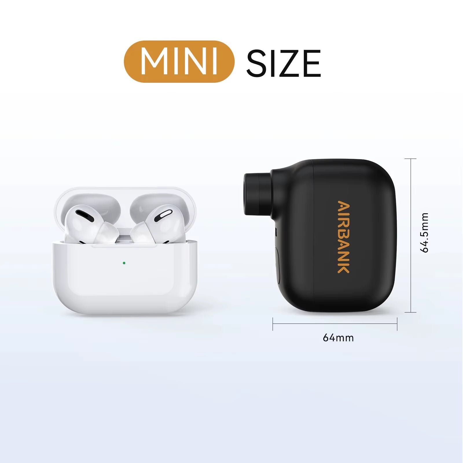 Mini Portable Bicycle Pump Rechargeable Air Inflator 100PSI Type-C Bike Accessories for Bike Schrader Presta Tires AS100