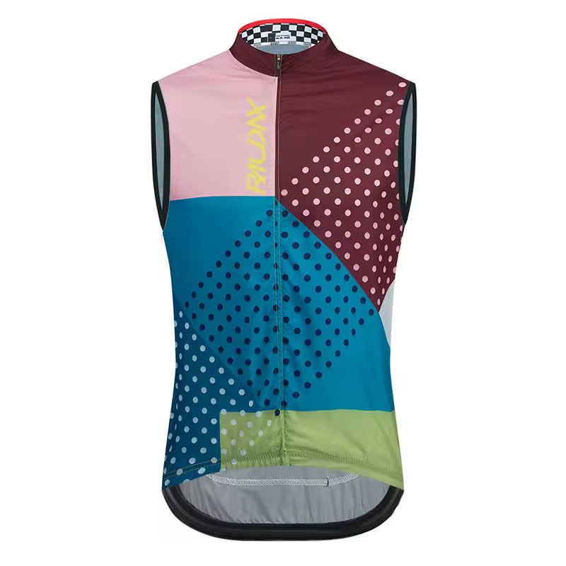 Raudax Motorcycle Vest Lightweight Windproof Summer Cycling Vest Sleeveless Team Mountain Cycling Sweatshirt for Sports Fitness