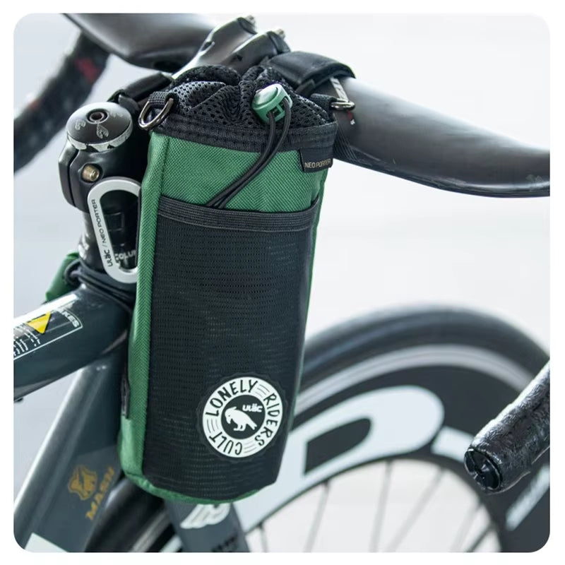 C-HOLD Bike Handlebar Stem Bag Water Bottle Bicycle Bag Snack Storage Bikepacking Touring Commuting Insulated Kettle Pouch