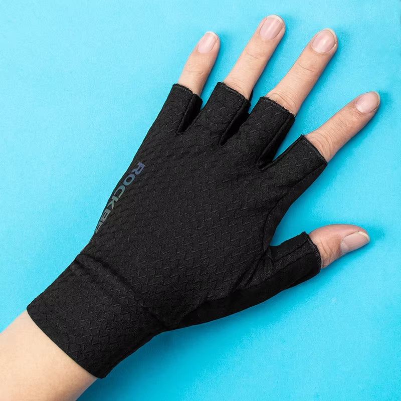 Cycling Gloves Autumn Spring MTB Bike Gloves SBR Pad Half Finger Bicycle Goves Men Women Breathable Shockproof Gloves