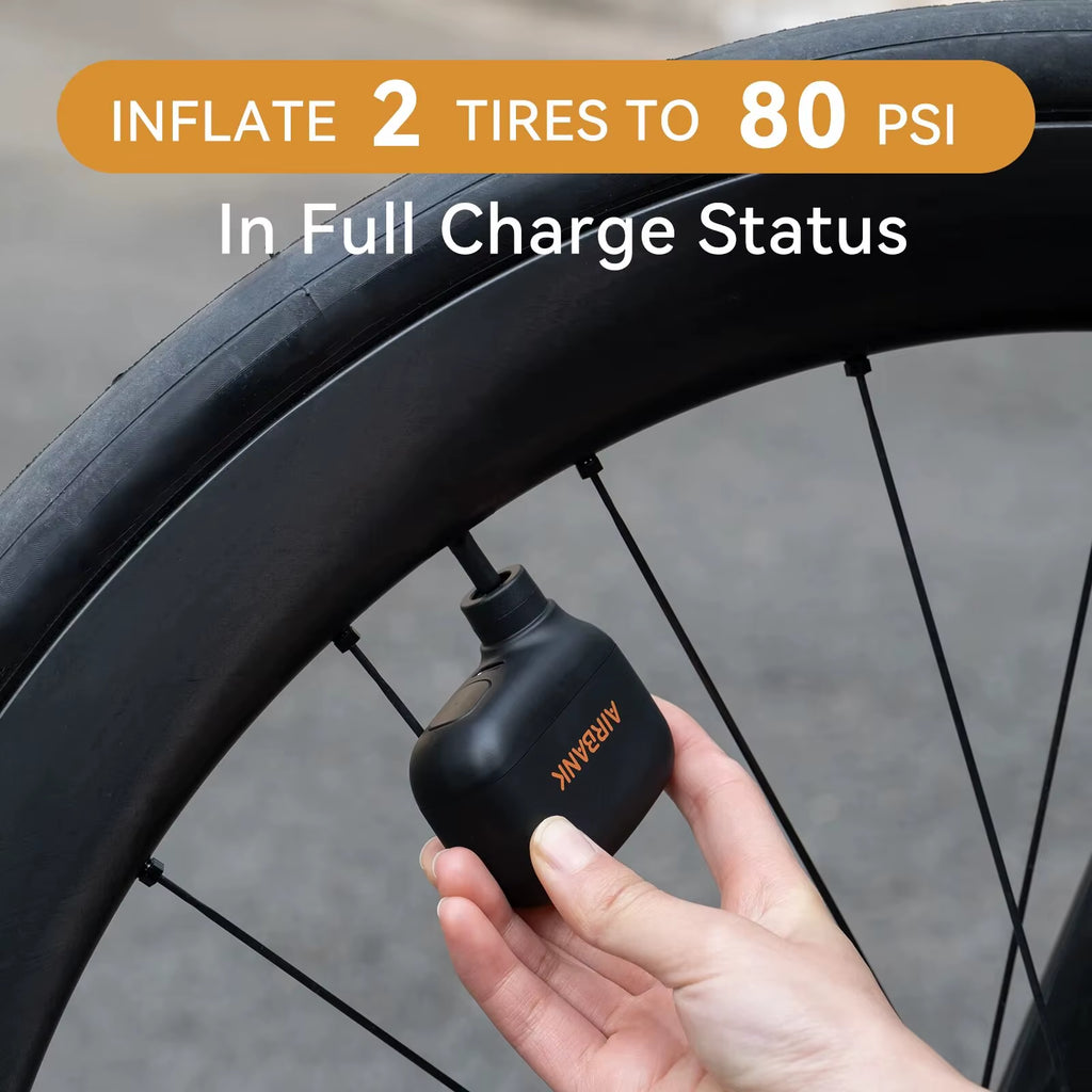 Mini Portable Bicycle Pump Rechargeable Air Inflator 100PSI Type-C Bik ...