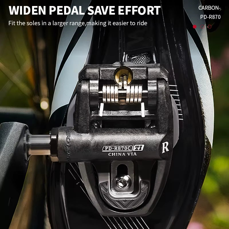 Bike Pedals Road Bicycle Clipless Pedals Carbon Nylon Ultralight Self-Locking Platform Pedals for Gravel Cycling Parts