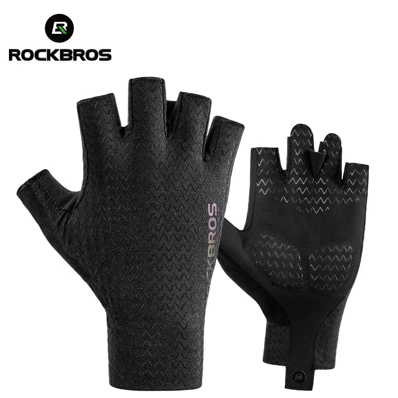 Cycling Gloves Autumn Spring MTB Bike Gloves SBR Pad Half Finger Bicycle Goves Men Women Breathable Shockproof Gloves