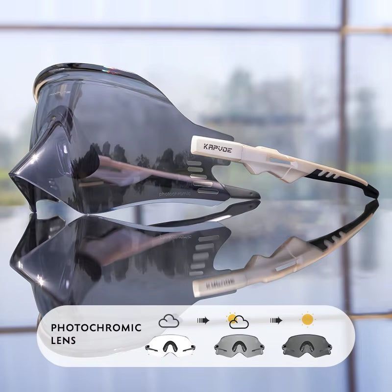 KAPOVE Photochromic Mountains Sports Road Cycling Sunglasses UV400 Cycling Eyewear Men Women Bicycle Riding Driving Glasses