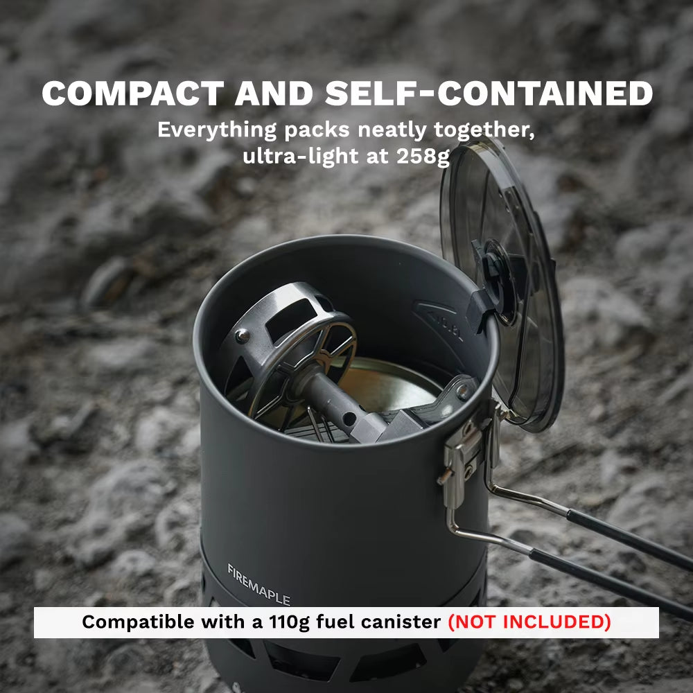 Petrel Quickboil Pro System Ultralight Cooking System Portable Lightweight Outdoor Backpacking Gas Stove for Camping