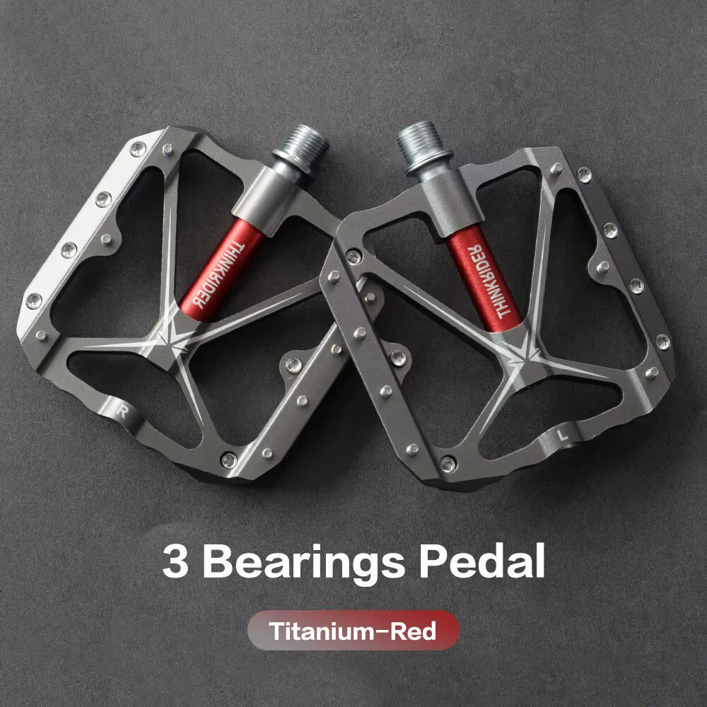 Thinkrider Flat Bike Pedals MTB Road 3 Sealed Bearings Bicycle Pedals Mountain Bike Pedals Wide Platform Accessories Part