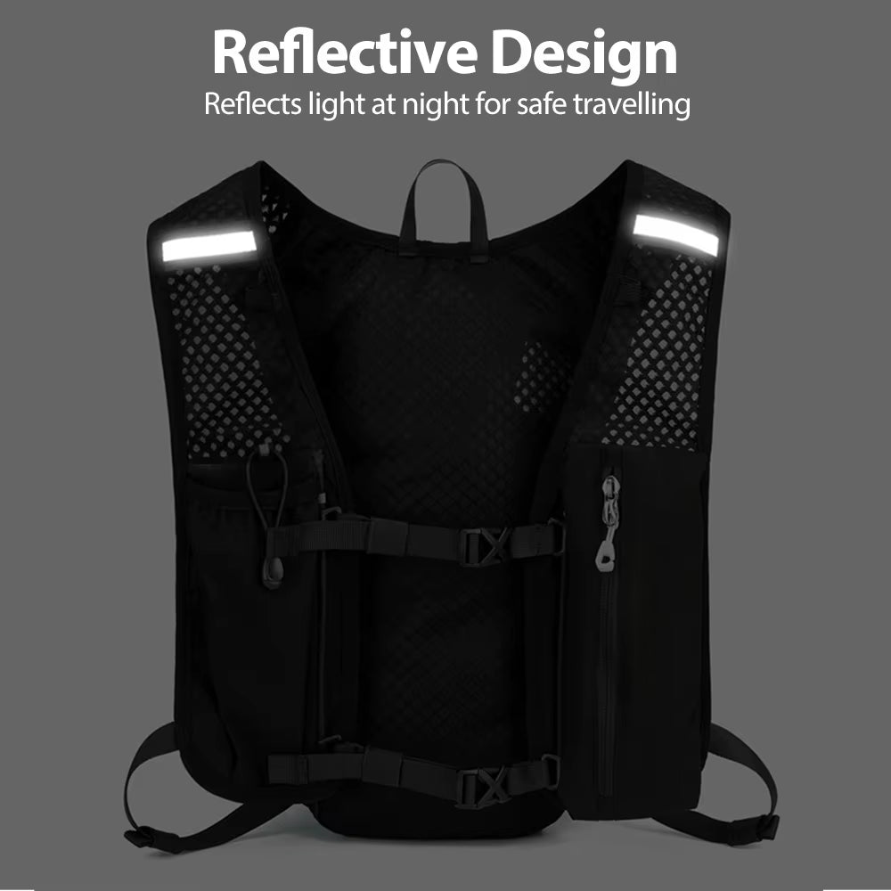 Trail Running Backpack 5L Ultra Lightweight Hydration Vest Breathable Functional Pack for Marathon Cycling Hiking