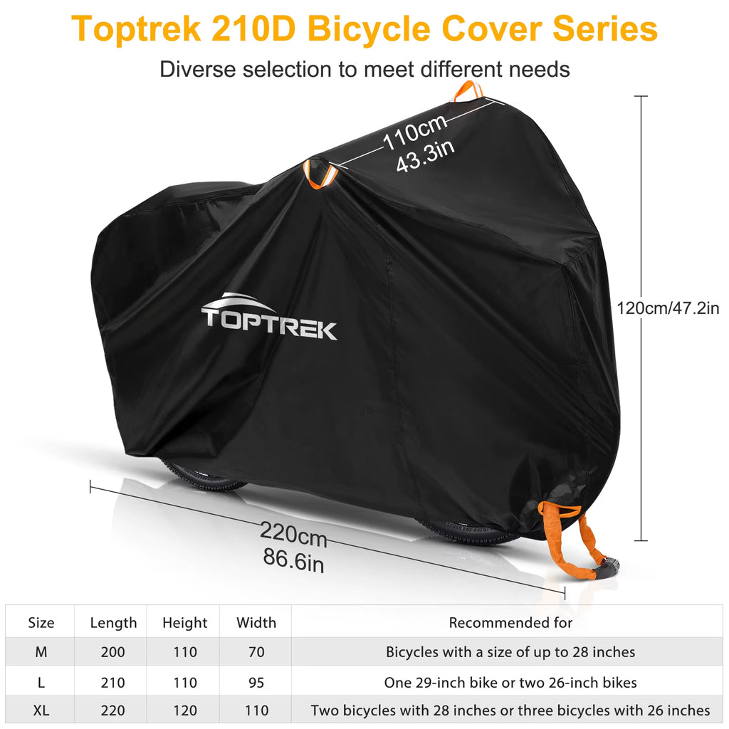 Bike Cover 210D High Quality Bicycle Protector Multipurpose Rain Snow Dust Waterproof New All Weather Protective Covers
