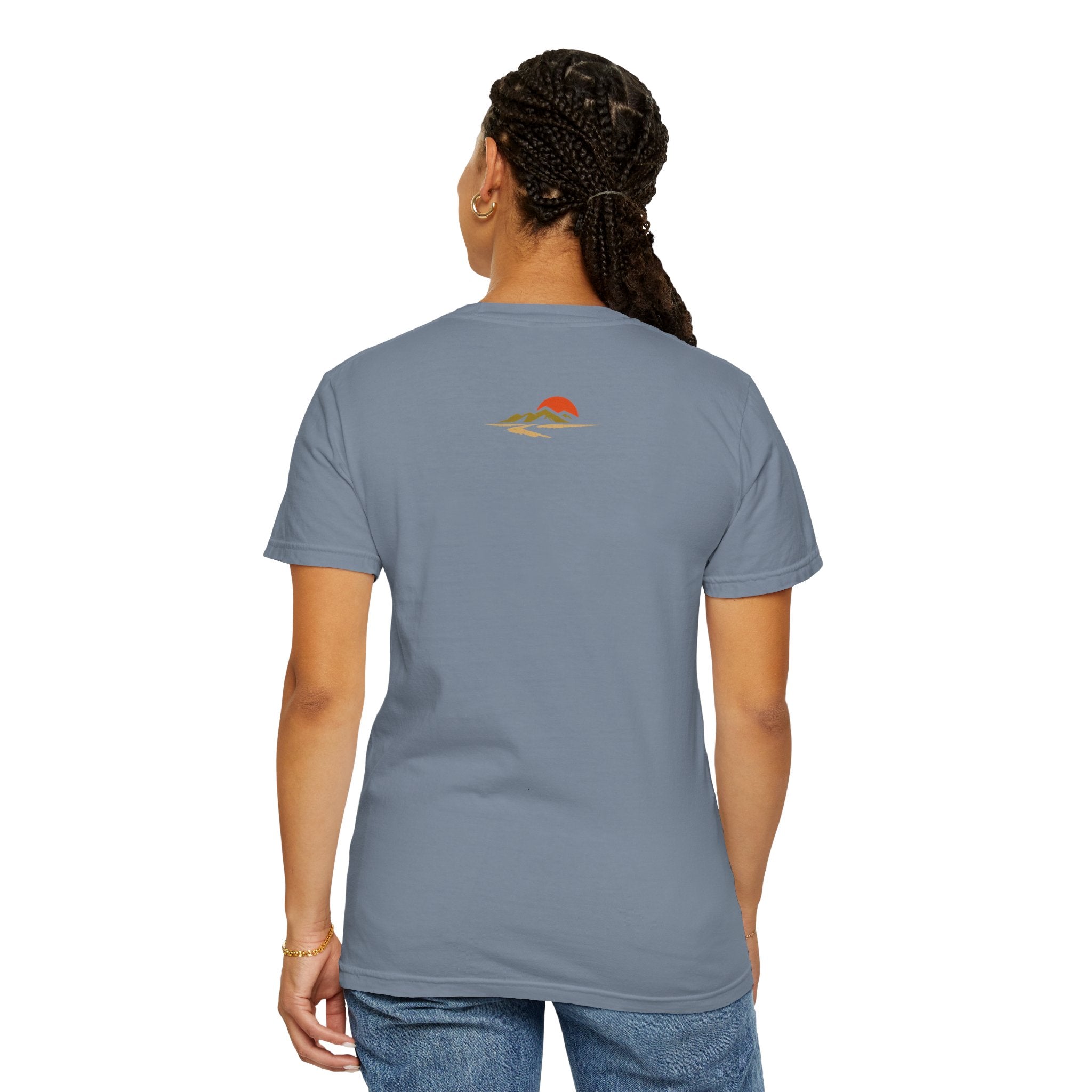 Dustline Cycling T-Shirt — Mountain Ride Graphic Tee ("Respect the ride. Trust the gear.")