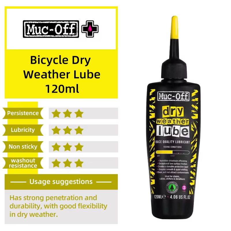 Muc-Off Bicycle Chain Lubricant Ceramic Wax / Dry / Hydro Dynamic Chain Lube Long Lasting Oil Bike Gear Lubricant Lube 50/120Ml
