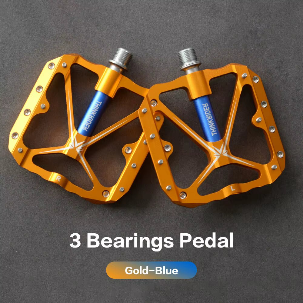 Thinkrider Flat Bike Pedals MTB Road 3 Sealed Bearings Bicycle Pedals Mountain Bike Pedals Wide Platform Accessories Part