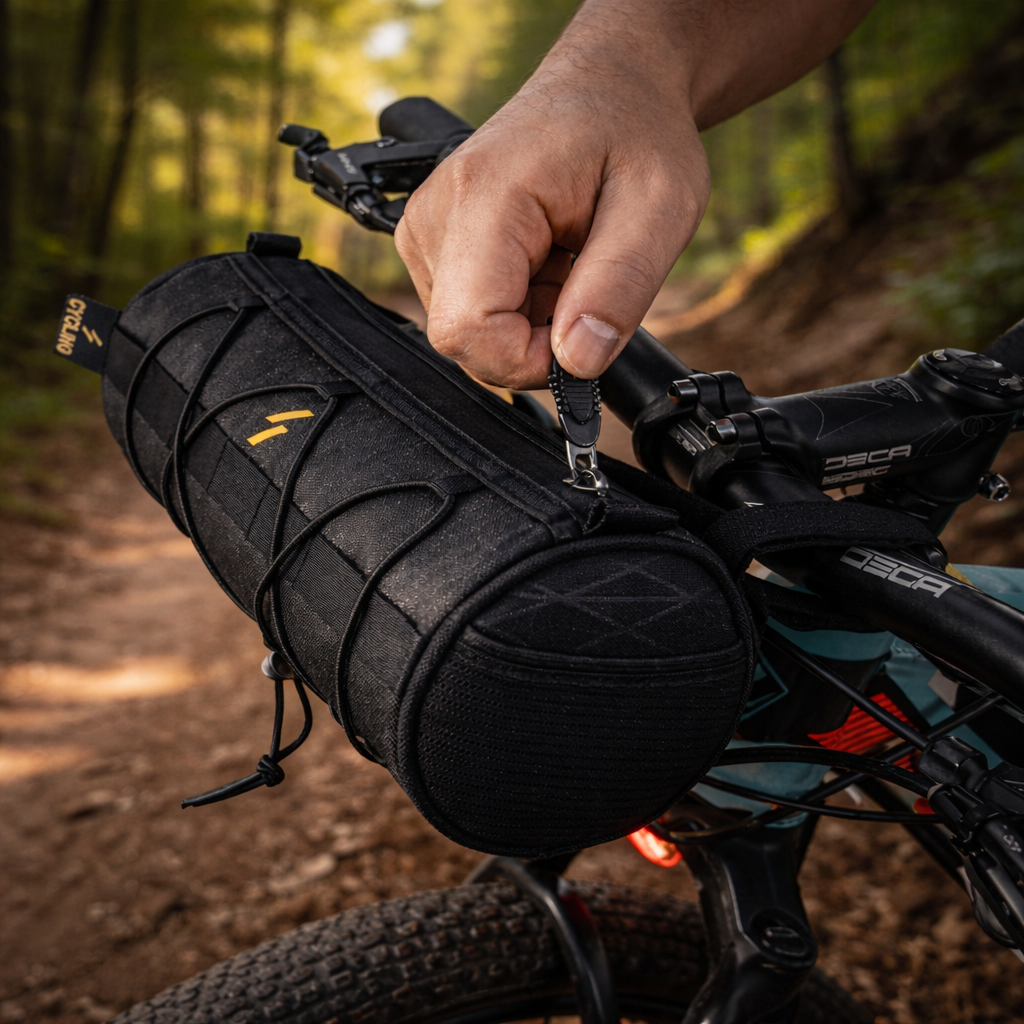 -NEWBOLER- Practical Cylinder Handlebar Bag for Quick-Access to Cycling Essentials