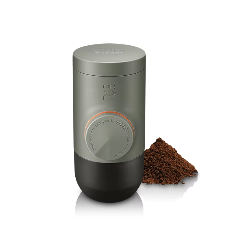 Minipresso GR2, No Electricity, Espresso Machine for Outdoor Compatible Ground Coffee, Portable Coffee Maker,