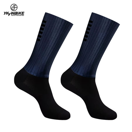 anti Slip Silicone Aero Socks Cycling Socks Men Bicycle Sport Running Bike Socks