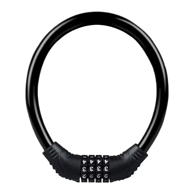 Bike Lock Mountain Bike Portable Security 4-Digit Code Bike Lock for Bicycle Motorcycle Scooter